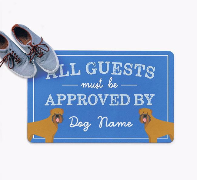 All Guests Must Be Approved By: Personalised {breedFullName} Doormat